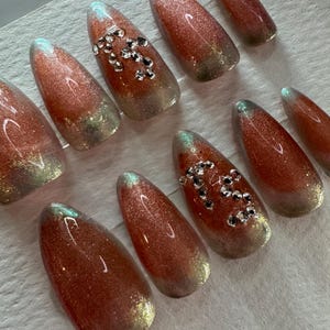 Life of a Showgirl inspired custom aprés gel-x Press On Nails