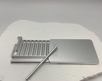 Compact Silver Storage Wallet – Modular Organizer Box for Accessories Gift