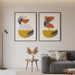 Winund set di 6 stampe da parete moderne 30x40 cm, SENZA CORNIZE, decorazioni muro per camera da letto, poster da parete, stampe quadri, stampa bianco