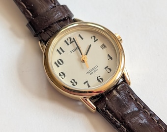 Vintage Women's Timex Date Gold Tone Watch