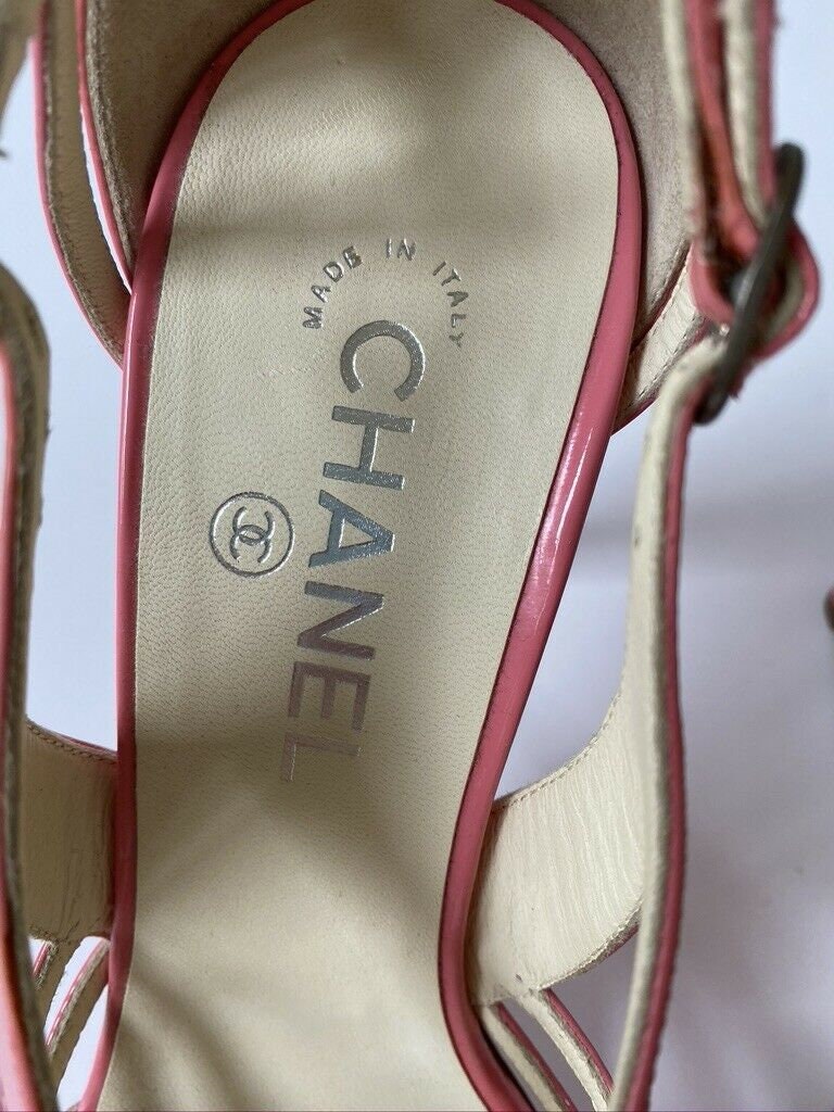 chanel pink rope sandals