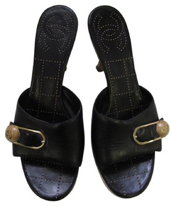 CHANEL Platform Sandals 38.5