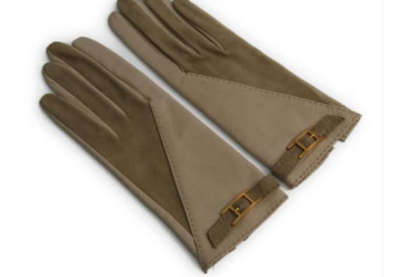 HERMES Leather Gloves