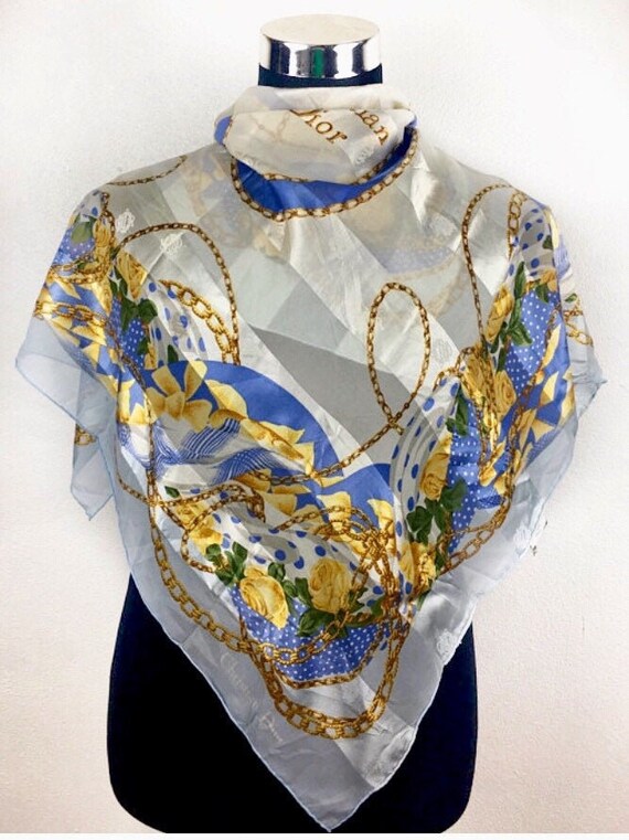 CHRISTIAN DIOR Silk Scarf 1960's