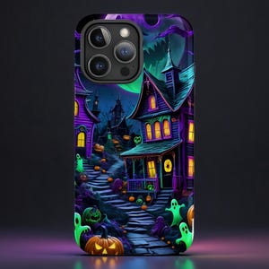 Haunted Mansion Halloween Phone Case: Spooky Gothic Phone Protector