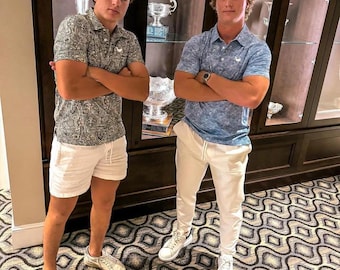 Polo hawaiano para hombre: poliéster reciclado, diseño de tótem