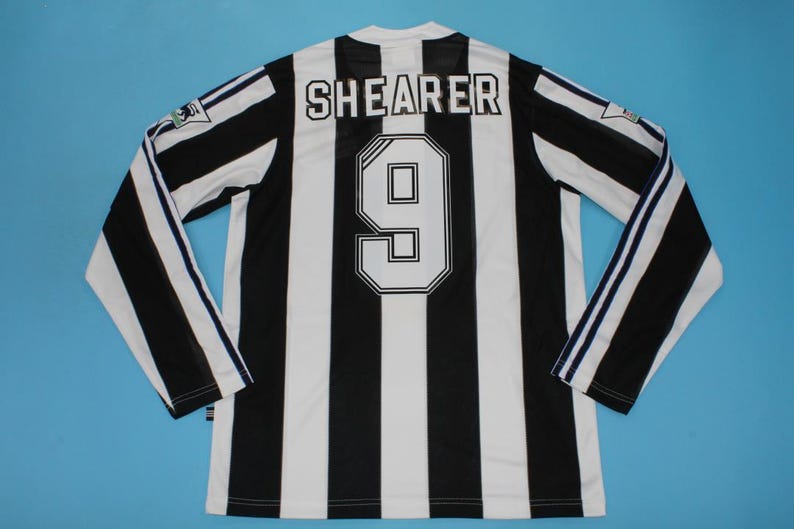 Newcastle United 1995/97 Home Long Sleeve Shirt - Adults Small to 2XL - Retro - Shearer 9 image 1