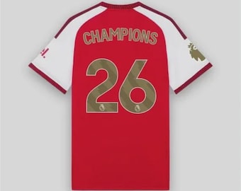 Camisa de manga curta do Arsenal Football Club - Uniforme Principal - Campeões 26