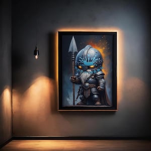 Odin Norse Mythology Wall Art | Viking God Digital Print | Nordic Fantasy Decor | Digital Download