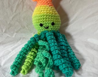 Calamar amigurumi de crochet