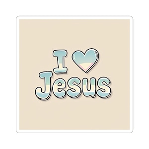 I Love Jesus Sticker | Christian Decor | Faith Stickers