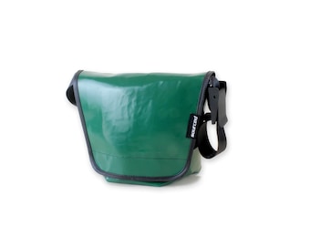 Small Truck Tarp Messenger Bag, Waterproof Shoulder Bag made from recycled Truck Tarp, Messenger Bag, Courier Bag, Satchel messenger bag