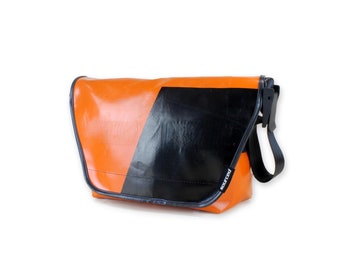 Truck Tarp Messenger Bag | Truck Tarp shoulder bag | Unique waterproof Messenger bag | Upcycled Laptop Bag, Sustainable Gift, Eco friendly