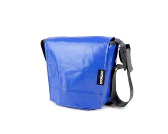 Small Truck Tarp Messenger Bag, Waterproof Shoulder Bag made from recycled Truck Tarp, Messenger Bag, Courier Bag, Satchel messenger