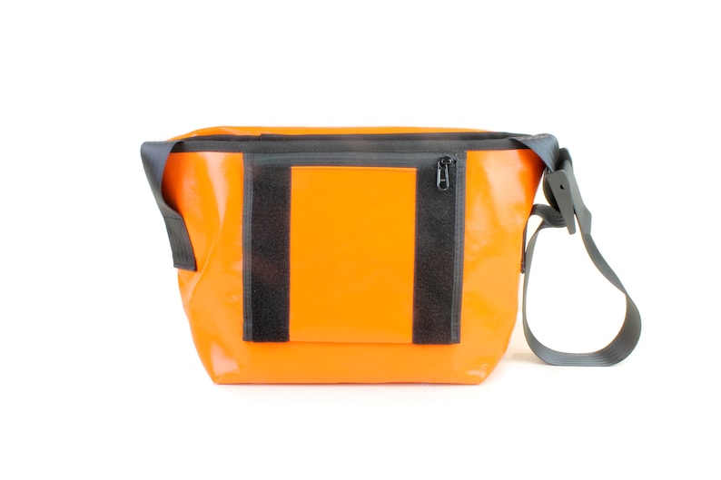 Large Messenger Bag made from Recycled Truck Tarp, Man Bag, Satchel Style Bag, MacBook Bag image 3