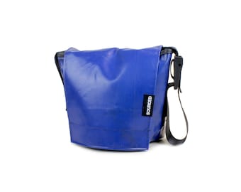 Small Truck Tarp Messenger Bag, Waterproof Shoulder Bag made from recycled Truck Tarp, Messenger Bag, Courier Bag, Satchel messenger bag