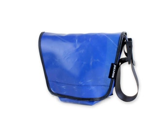 Small Truck Tarp Messenger Bag, Waterproof Shoulder Bag made from recycled Truck Tarp, Messenger Bag, Courier Bag, Satchel messenger bag