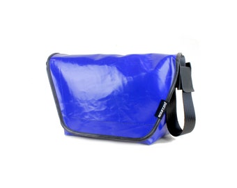 Medium Truck Tarp Messenger Bag | Made from Recycled Truck Tarp | Waterproof Messenger Bag | Cycling Messenger Bag | Recycled Bag