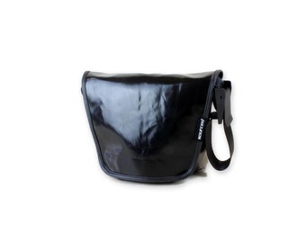 Small Truck Tarp Messenger Bag, Waterproof Shoulder Bag made from recycled Truck Tarp, Messenger Bag, Courier Bag, Satchel messenger bag
