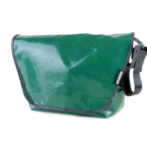 Large Messenger Bag made from Recycled Truck Tarp Messenger Bag Waterproof Messenger Bag Cycling Messenger Bag Recycled Bag image 1