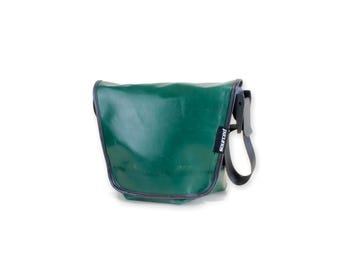 Small Truck Tarp Messenger Bag, Waterproof Shoulder Bag made from recycled Truck Tarp, Messenger Bag, Courier Bag, Satchel messenger bag