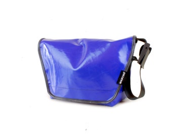 Medium Truck Tarp Messenger Bag | Made from Recycled Truck Tarp | Waterproof Messenger Bag | Cycling Messenger Bag | Recycled Bag