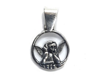 Genuine Sterling Silver Pendant Charm Angel Cupid Solid Hallmarked 925