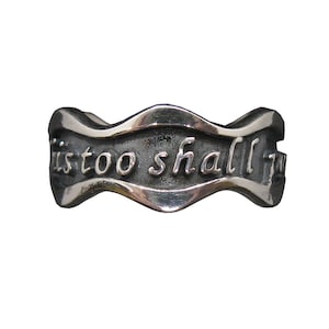 Sterling Silver Ring Wave Band This Too Shall Pass Solid Hallmarked 925
