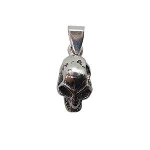Echter Sterling Silber Anhänger Schädel Charm massiv mit 925 gepunzt