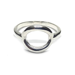 Simple Plain Sterling Silver Ring Circle Genuine Solid Hallmarked 925