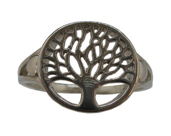 R001018 Bague Argent Massif 925 Cercles