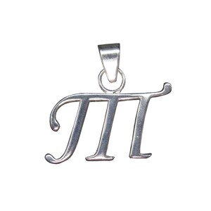 Colgante de plata de ley encanto sólido con sello de 925 letras T PE001442