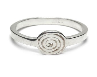 Sterling Silver Minimalist Ring Spiral Solid Genuine Stamped 925