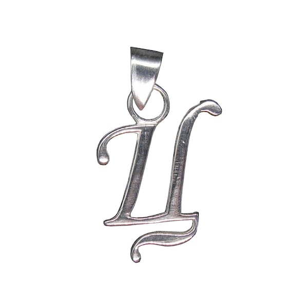 Sterling Silver Pendant Charm Solid Hallmarked 925 Lettre Cyrillic PE001446