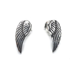 Stylish Sterling Silver Earrings Angel Wings Genuine Hallmarked 925