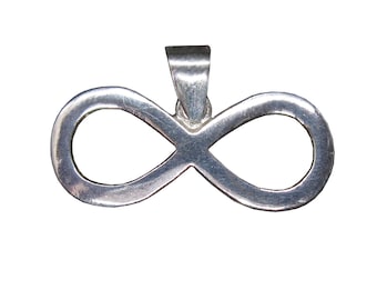 Sterling Silver Pendant Infinity Genuine Solid Hallmarked 925 PE001453