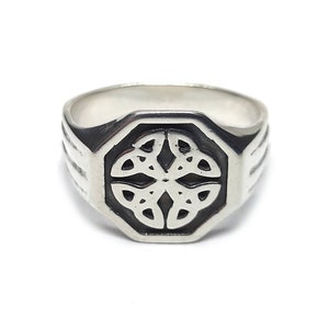 Sterling Silver Men Ring Solid Hallmarked 925 Celtic Knot Comfort Fit