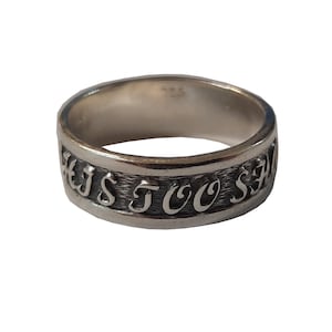 Sterlingzilveren ringband This Too Shall Pass Solid gemerkt 925