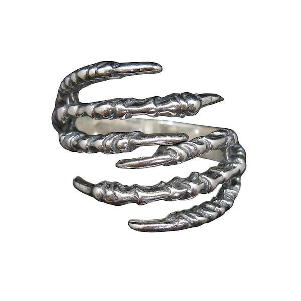 Sterling Silver Ring Claws Solid Hallmarked 925