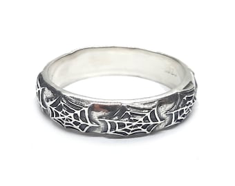 R001018 Bague Argent Massif 925 Cercles