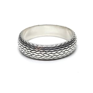 R001018 Bague Argent Massif 925 Cercles