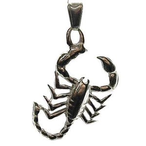 Pendentif en argent sterling scorpion estampé 925 sans nickel