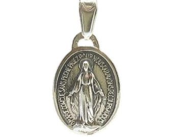 Médaille De La Vierge Miraculeuse En Argent – Enfant De Marie, Porte-Bonheur Religieux
