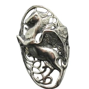 Sterling Silver Pegasus Ring Solid Stamped 925 Nickel Free