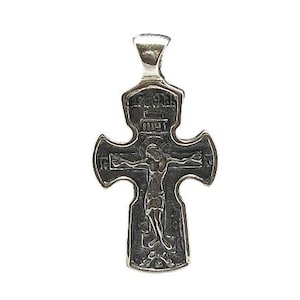 Sterling Silver Orthodox Cross Pendant Crucifix Solid Stamped 925 Nickel Free