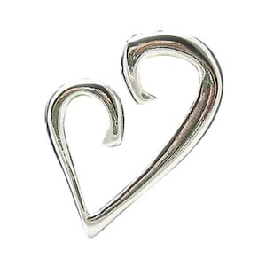 Sterling Silver Pendant Heart Stamped 925 Nickel Free