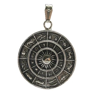 Sterling Silver Pendant Zodiac Solid Stamped 925 Nickel Free