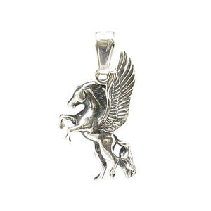 Sterling Silver Pendant Charm Pegasus Solid Stamped 925 Nickel Free