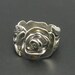 R000217 STERLING SILVER Ring Solid 925 Rose Flower
