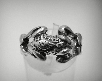 Bague Grenouille en argent massif 925 R000779